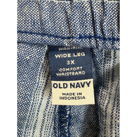 Old Navy Women's Plus Sz 3X High Rise Wide Leg Comfort Linen‎ Blend Pants NWT - Picture 8 of 10